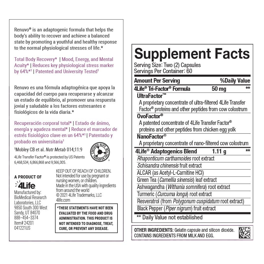 Renuvo® - 4Life Transfer Factor Products